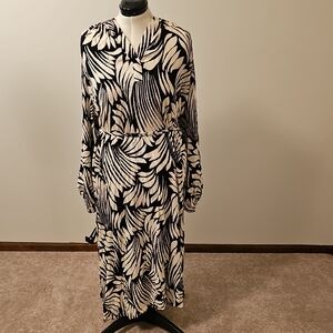 Black and White Floral Dress